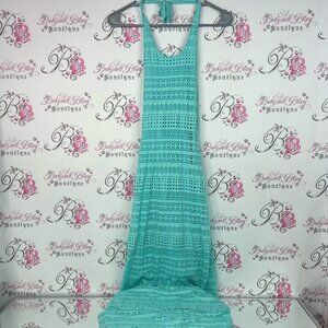 VENUS Aqua Lace Maxi Dress